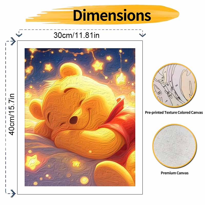 Disney Winnie the Pooh Oil Painting Painting Art Handmade Diy Painting Home Decoration Gift