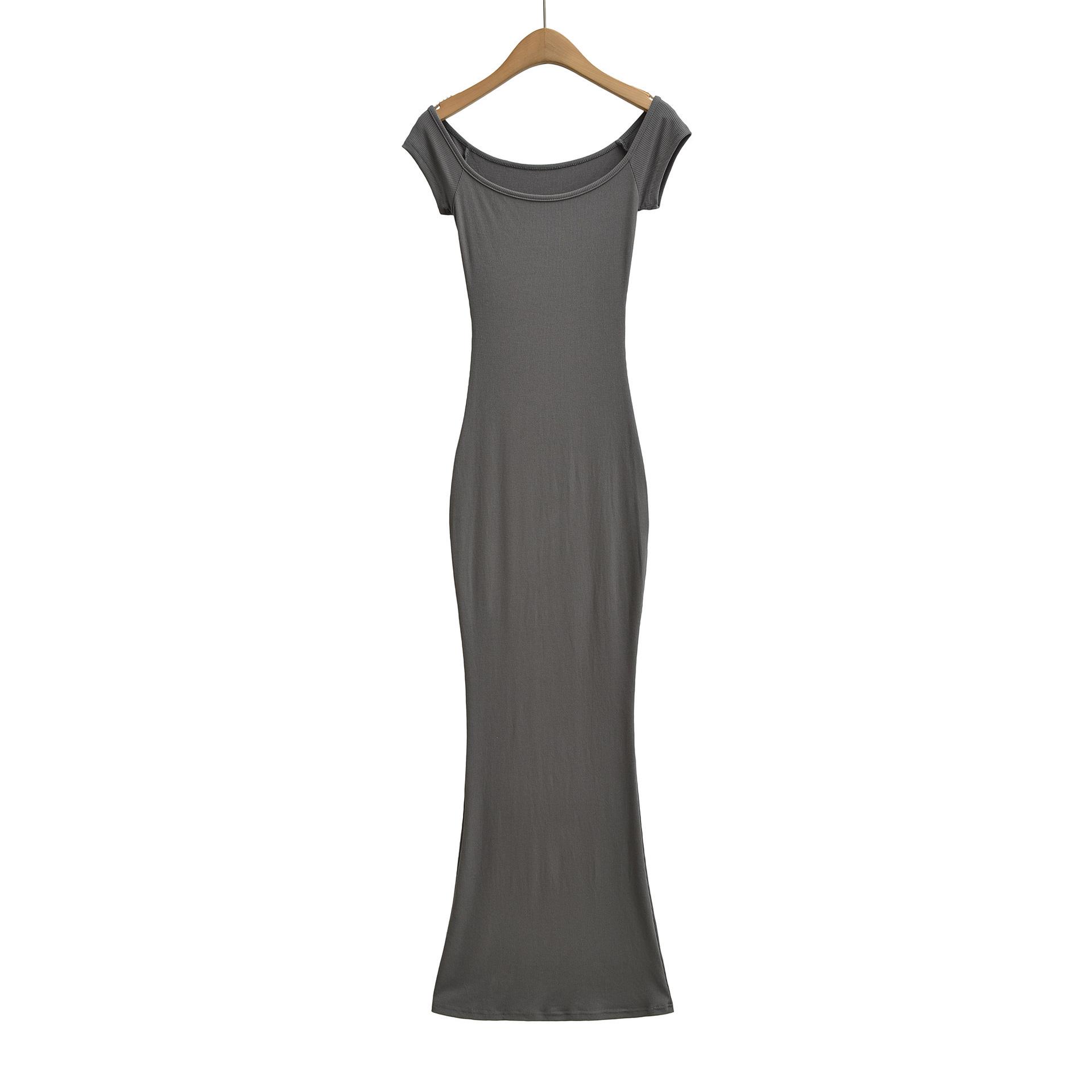 Elegant Fishtail One-Shoulder Maxi Dress for Women - Summer Bodycon Style Small