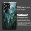 Coque de téléphone en verre trempé Forêt de haute montagne Convient pour Samsung Galaxy S26 S25 S24 S22 S21 S20 FE/Ultra/Plus5G Anti-chute