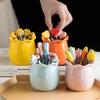 304 Stainless Steel Fruit Fork Set with Storage Jar