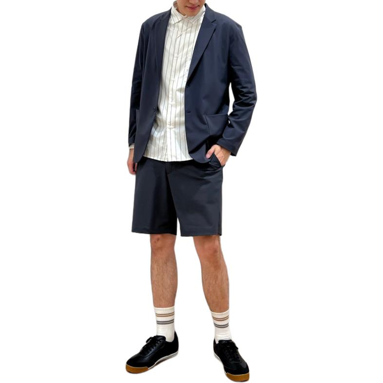 UNIQLO Solid Color Mid-Rise Button Five-Point Casual Shorts Unisex shorts Dark-Gray 470612-08