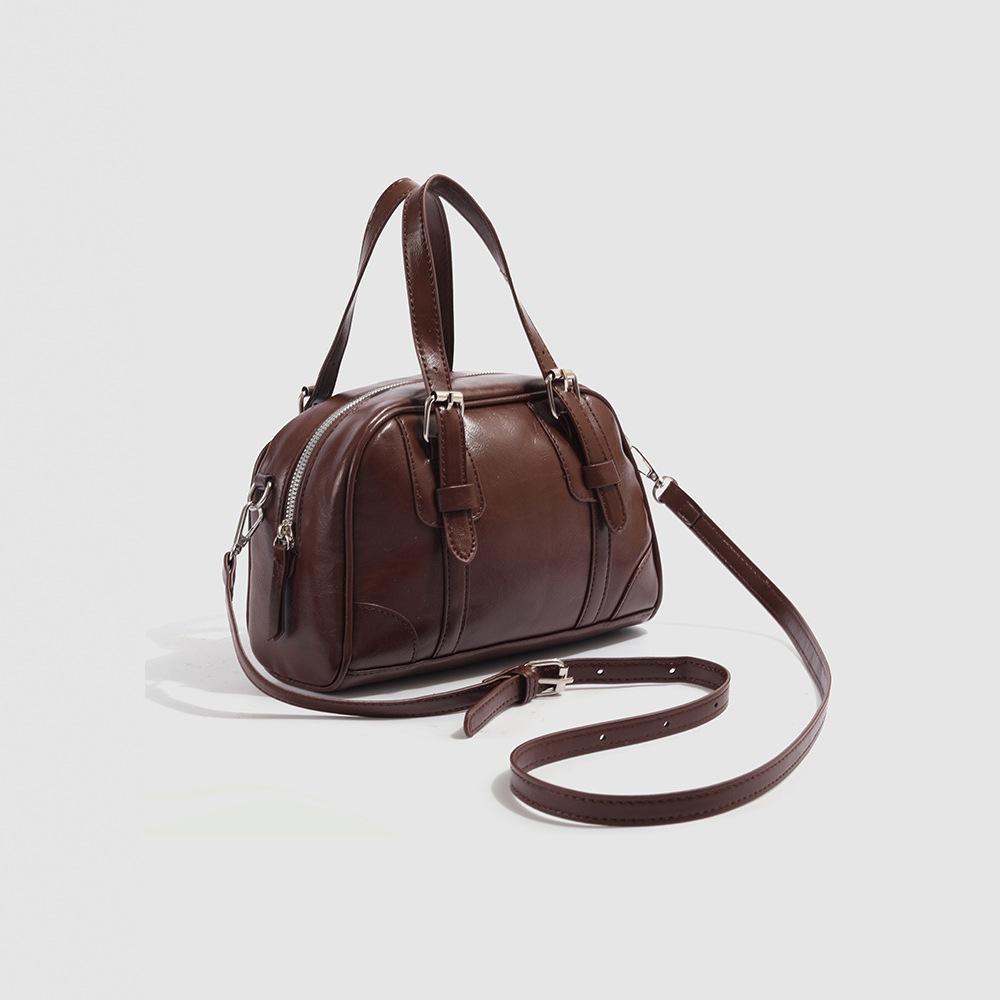 High-quality textured women's bag 2025 new Korean vintage handbag niche versatile commuter shoulder crossbody bag trendy
