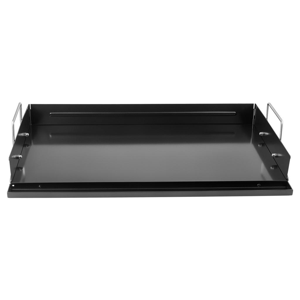 Carbon Steel Griddle 63x41 cm Flat Top Pre-Seasoned Plate Handle, for BBQ Eggs Burger, Even Heat Distribution, Non-Stick Portable Rectangular Family