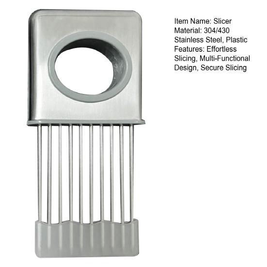 Uchwyt ze stali nierdzewnej do krojenia cebuli, do krojenia warzyw, krajalnica, nóż do ziemniaków, pomidorów, cytryn, kuchenny siekacz, narzędzie pomocnicze, zmiękczacz do mięsa