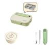 WORTHBUY Microwave 304 Stainless Steel Bento Lunch Box For Student 1500Ml Detachable Large Capacity Sealed Food Container Set