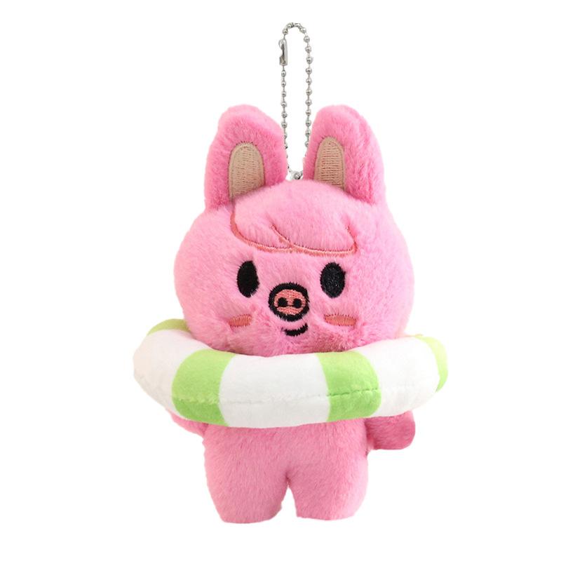 Juguete de Peluche Flotador Skzoo de 10 cm Kawaii Skzoo Lobo Solitario de Peluche Dibujos Animados Muñeco de Peluche Juguetes Compañeros Kawaii Regalo para Niños