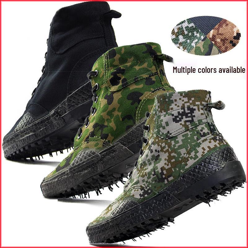 Yuqilong Winter Camouflage Lined Canvas Safety Work Boots 40