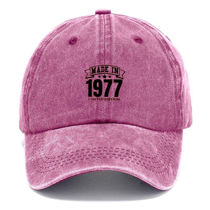 

Vintage Washed Cotton Baseball Cap Adjustable Distressed Trucker Hat For Men Women Retro 1977 Limited Edition Cotton Cap Soft