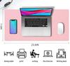 Premium Pink PU Leather Desk Mat - Non-Slip Large Mouse Pad | Waterproof, Easy Clean Office & Home Desk Protector (23.6x11.8in)