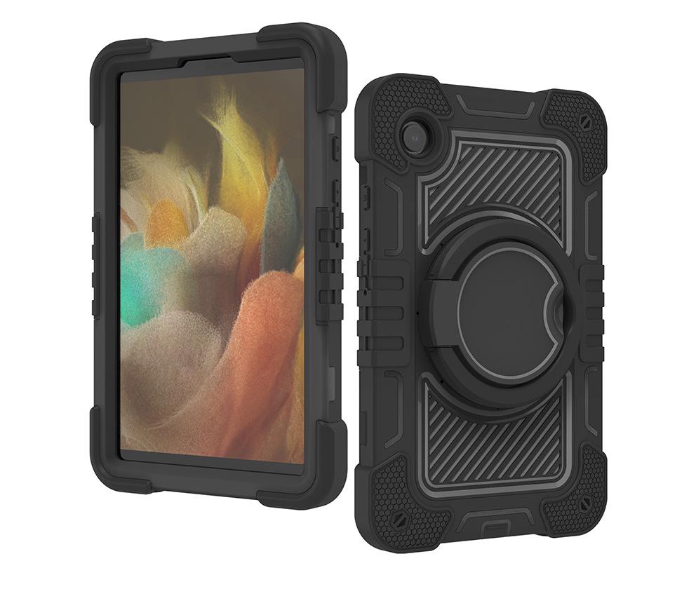 Color Block Protective Case with Wrist Strap for Samsung Tab A9/A9 Plus