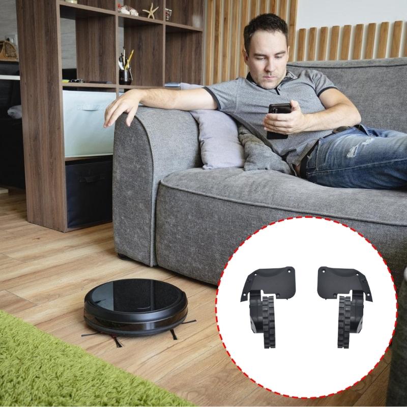 Shock Absorbing Quiet Wheels Assembly Left Right Motorized Wheels Plastic Texture for Robot Vacuum Motor Drive System