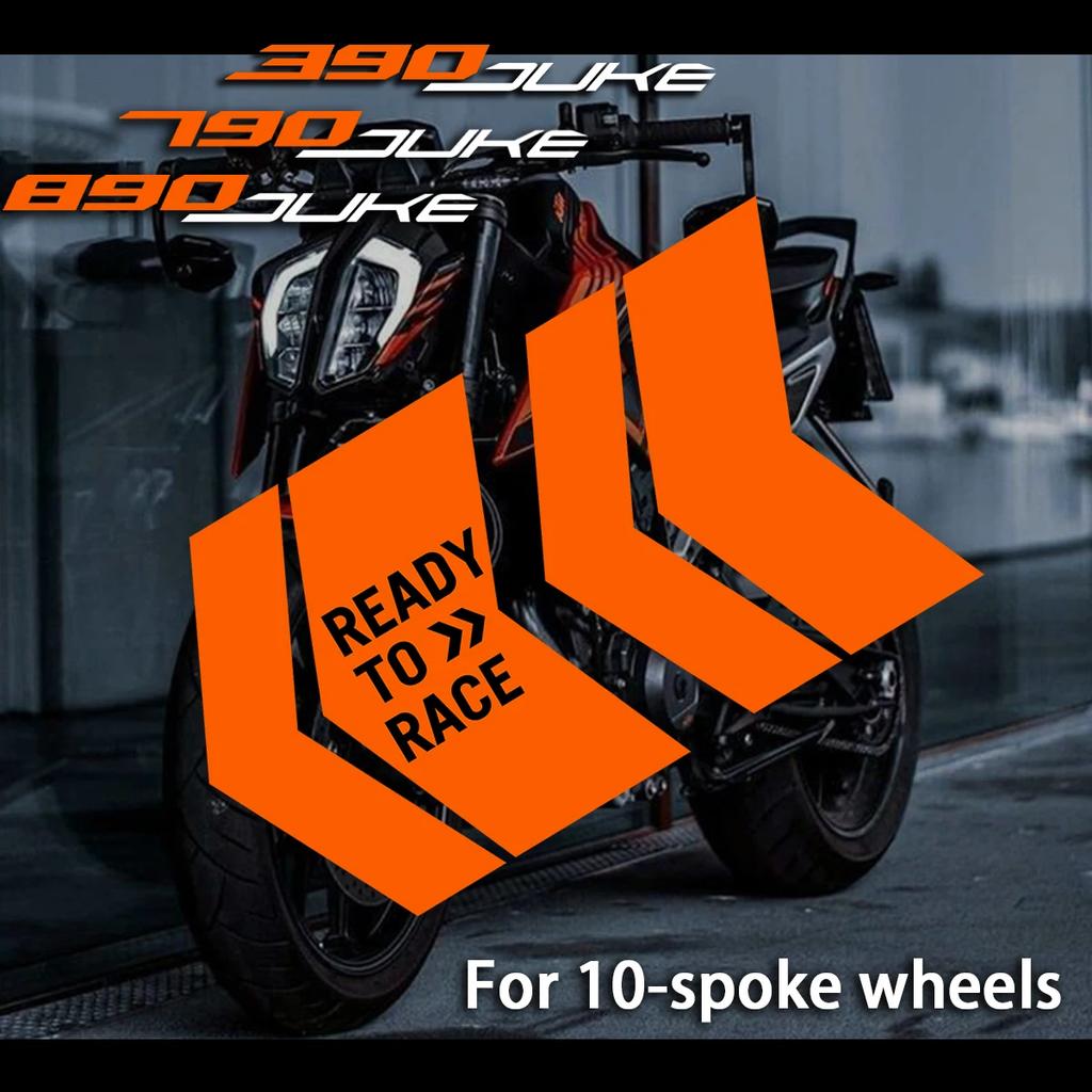 AnoleSti Motorcycle Wheel Sticker Hub Decals Rim Stripe Tape For KTM Super Duke 1290 Duke 890 790 690 390 Racing Ready To Race