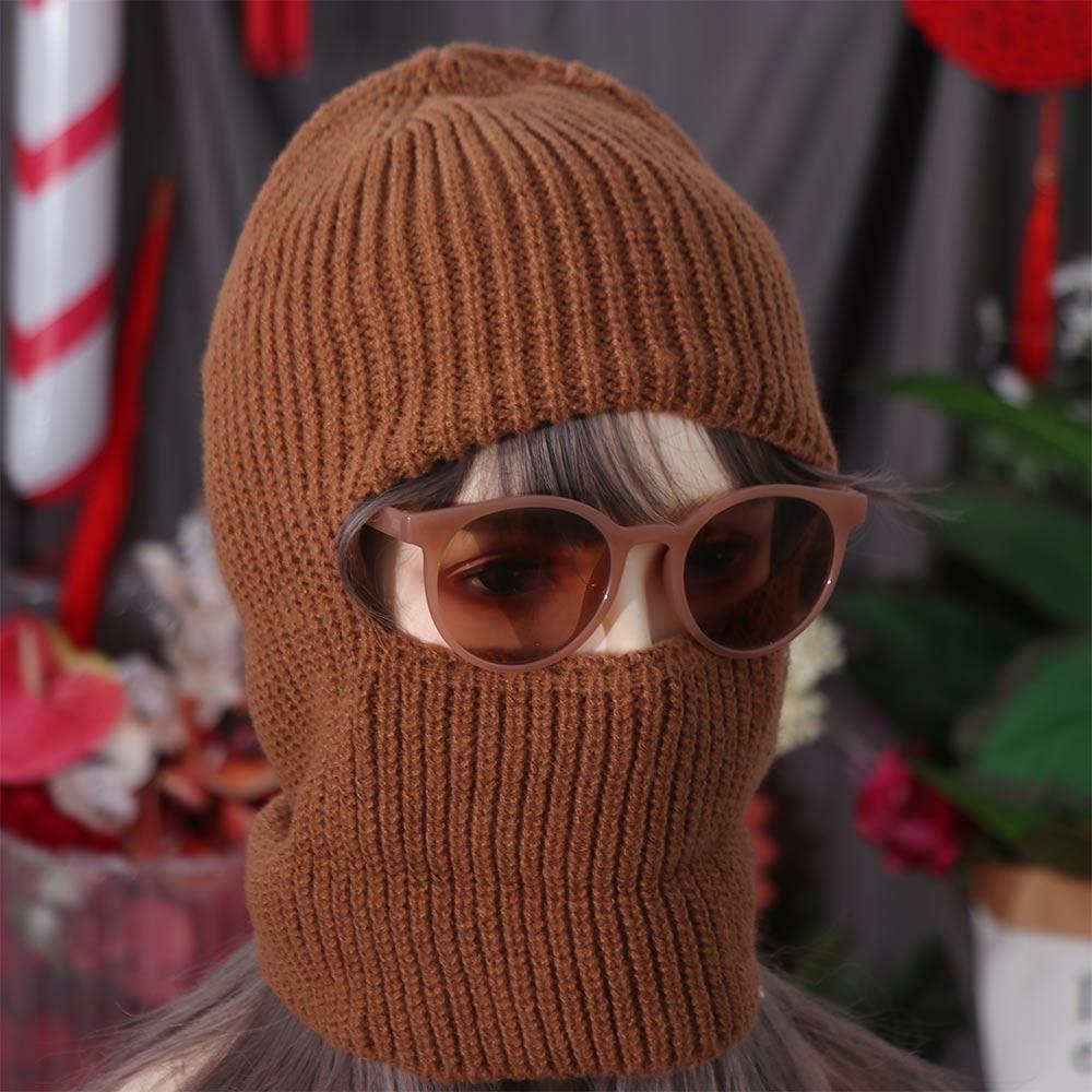 Warm Full Face Knit Hats Windproof Beanies Hat Trendy Ski Mask Hat  Unisex