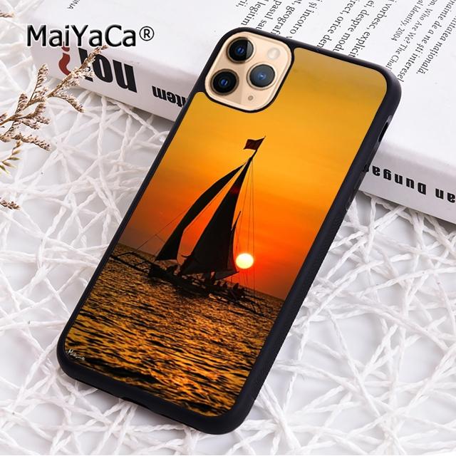 MaiYaCa Sailing Ship Boat Colorful Phone Case Cover For iPhone 17 Air 16 15 Plus 11 12 13 14 Pro Max  Coque
