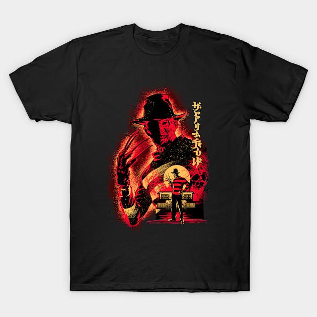 Men Black Print T-shirt Kruegger Killerface No-Cut Transfer Paper Print Cotton Tshirt 3XL чёрный