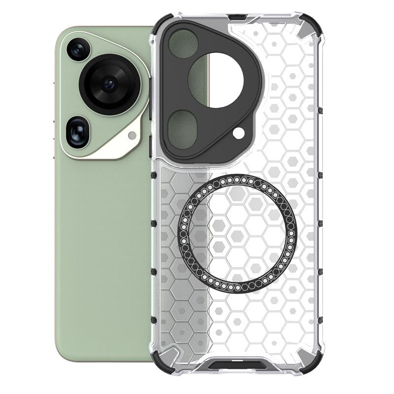 Creative 2-in-1 Honeycomb Magnetic Phone Case for Huawei P70 Ultra/Mate70
