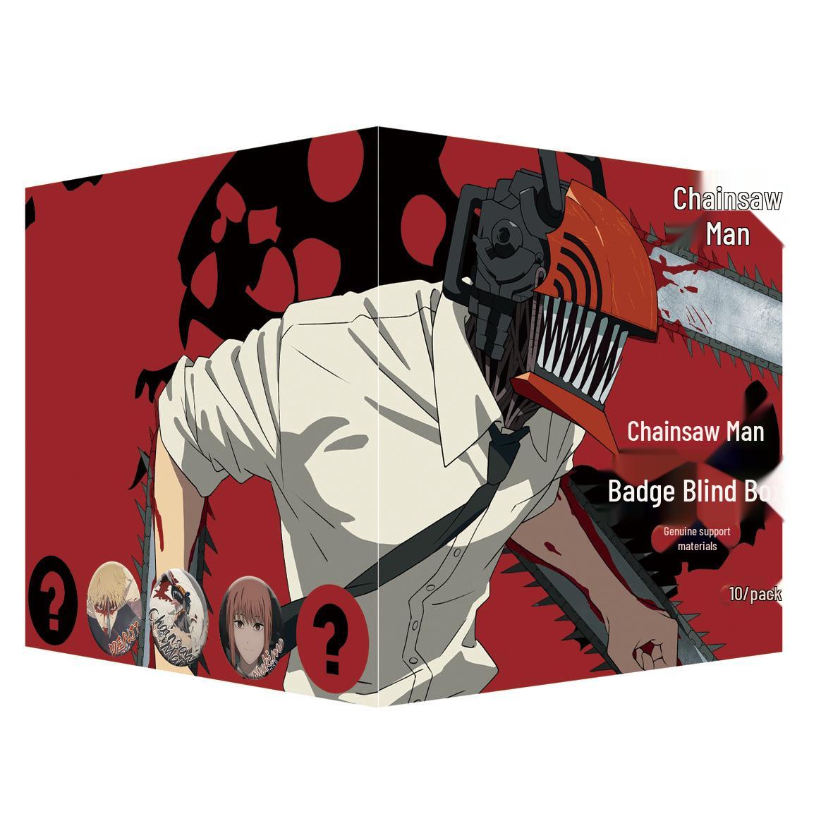 Official Genuine Double Flash Badge Blind Box - Denji, Makima, Aki Hayakawa Anime Merchandise Approx. 58mm