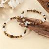 Arvaleff White Jade & Tiger Eye Beaded Bracelet for Men & Women, Fashionable Patchwork Design