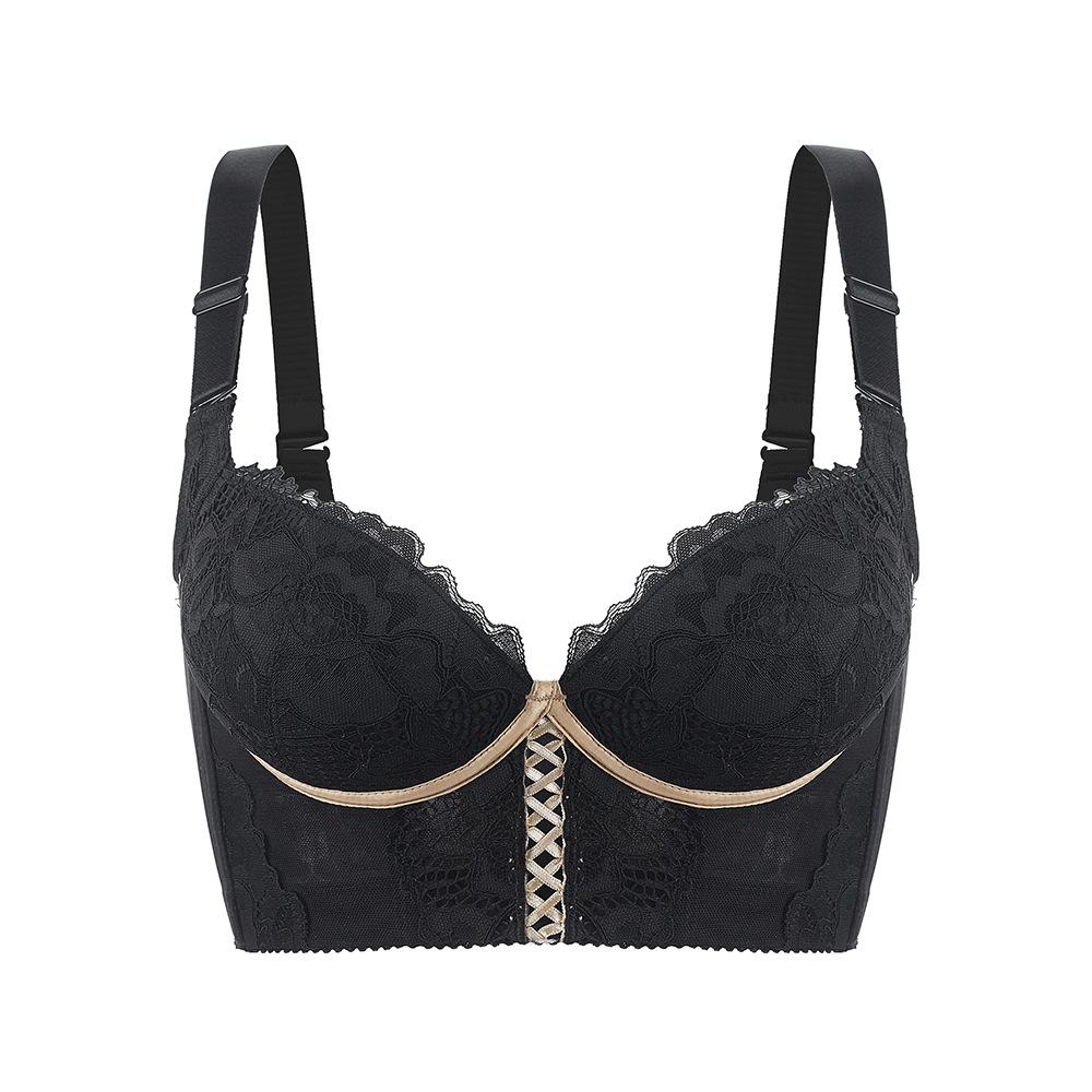 

Женский собирающий бюстгальтер и корректирующий бюстгальтер с дополнительными грудями Тонкий бюстгальтер 40/90E чёрный