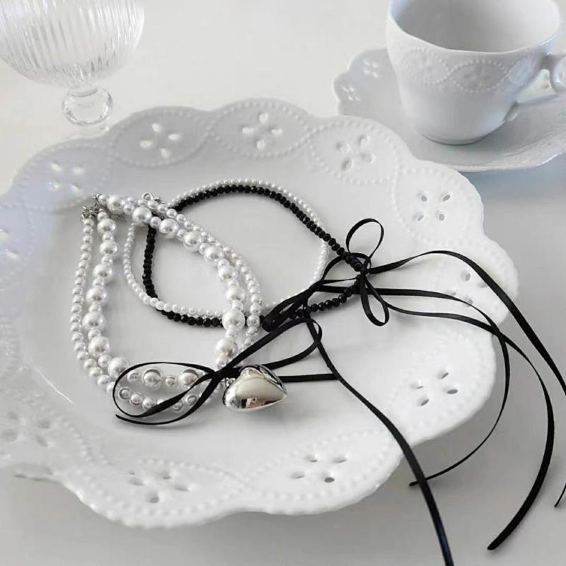 Pendant Necklace Trendy Neck Jewelry Double Layer Necklace for Any Occasions