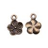Simple Flower Charms Antique Alloy Pendants For Minimalist Floral Jewelry