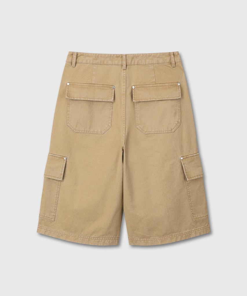 Daibeuin Jumbo Cargo Burmuda Pants (Beige)