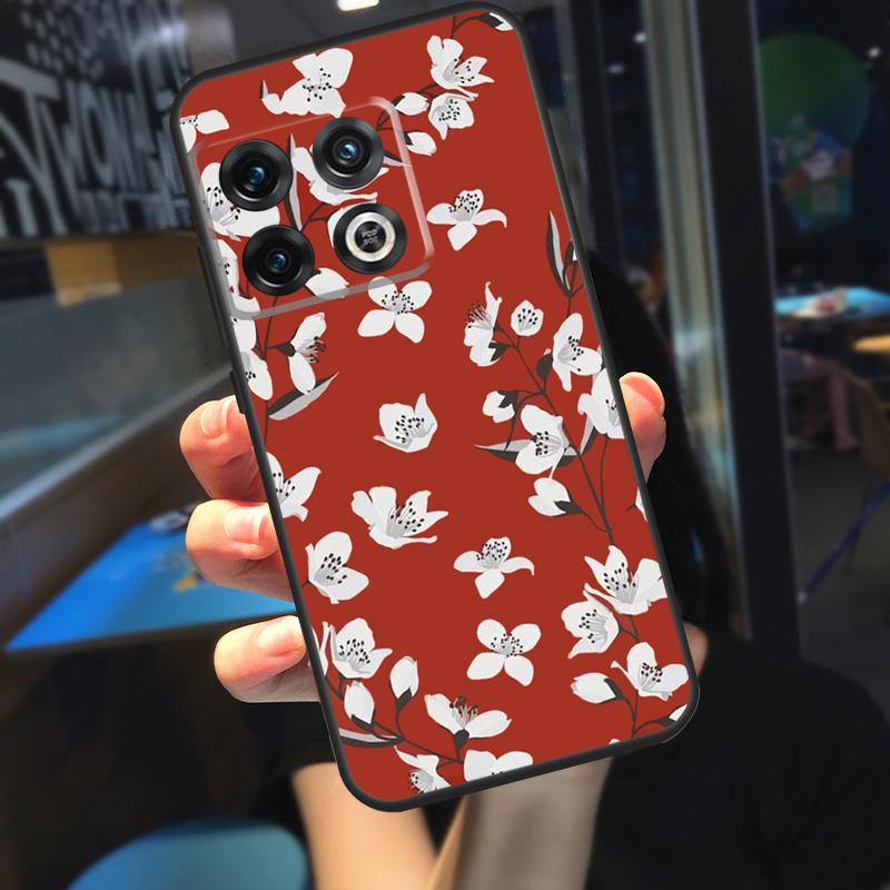 

Цветочный чехол с вишневым цветением для OnePlus 12R 13 R 12 11 9 10 Pro 8T 9RT 10T OnePlus Nord 4 CE 2 3 Lite N20 N30 OnePlus Nord 2