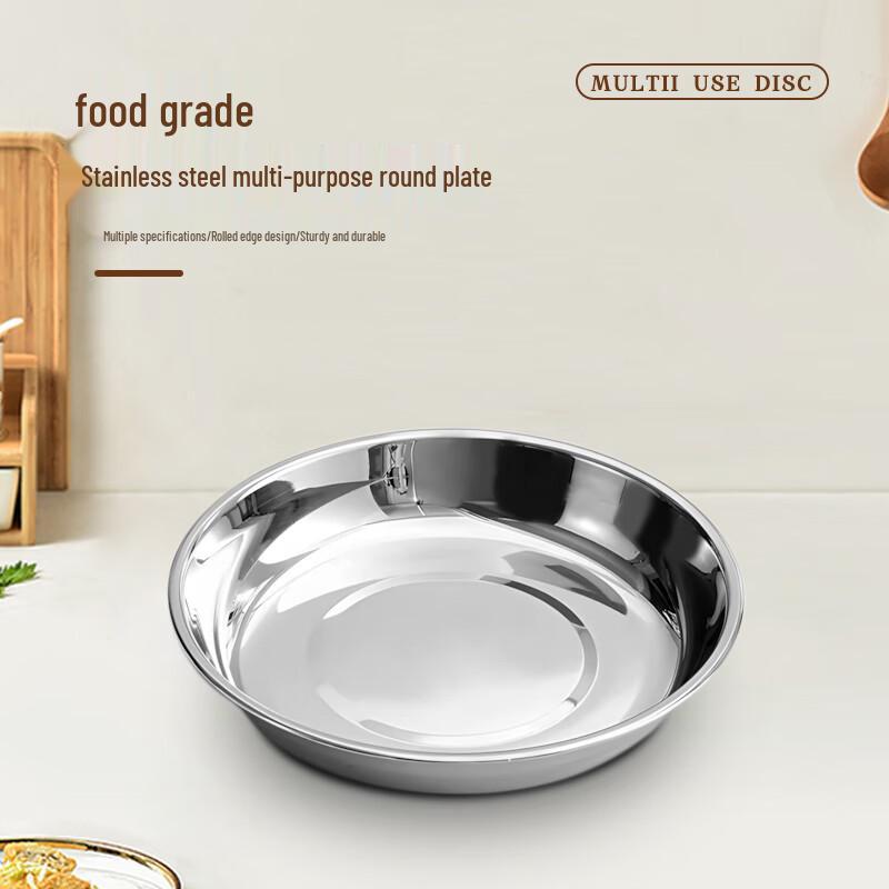 201 Stainless Steel Round Deep Plate Set