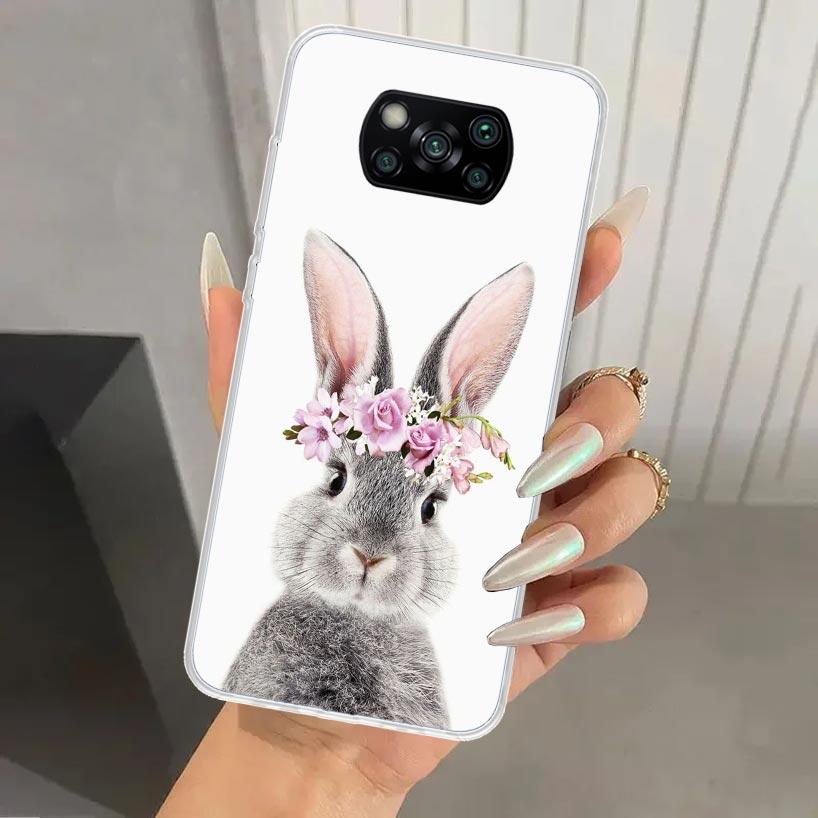 

Cute Bunny Baby Rabbits Phone Case for Xiaomi Poco X5 X6 X7 Pro F7 Ultra M7 Redmi 15 15C 13 13C 12 12C 10 10A 10C 9 9A 9C 9T She Redmi 10