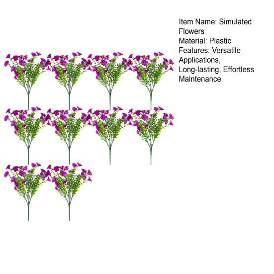 Ramo de Flores de Petunia Falsas para Exterior Flores Artificiales Realistas Resistentes a los Rayos UV Flores Falsas para Porche Patio Jardinera de Ventana Cesta Colgante