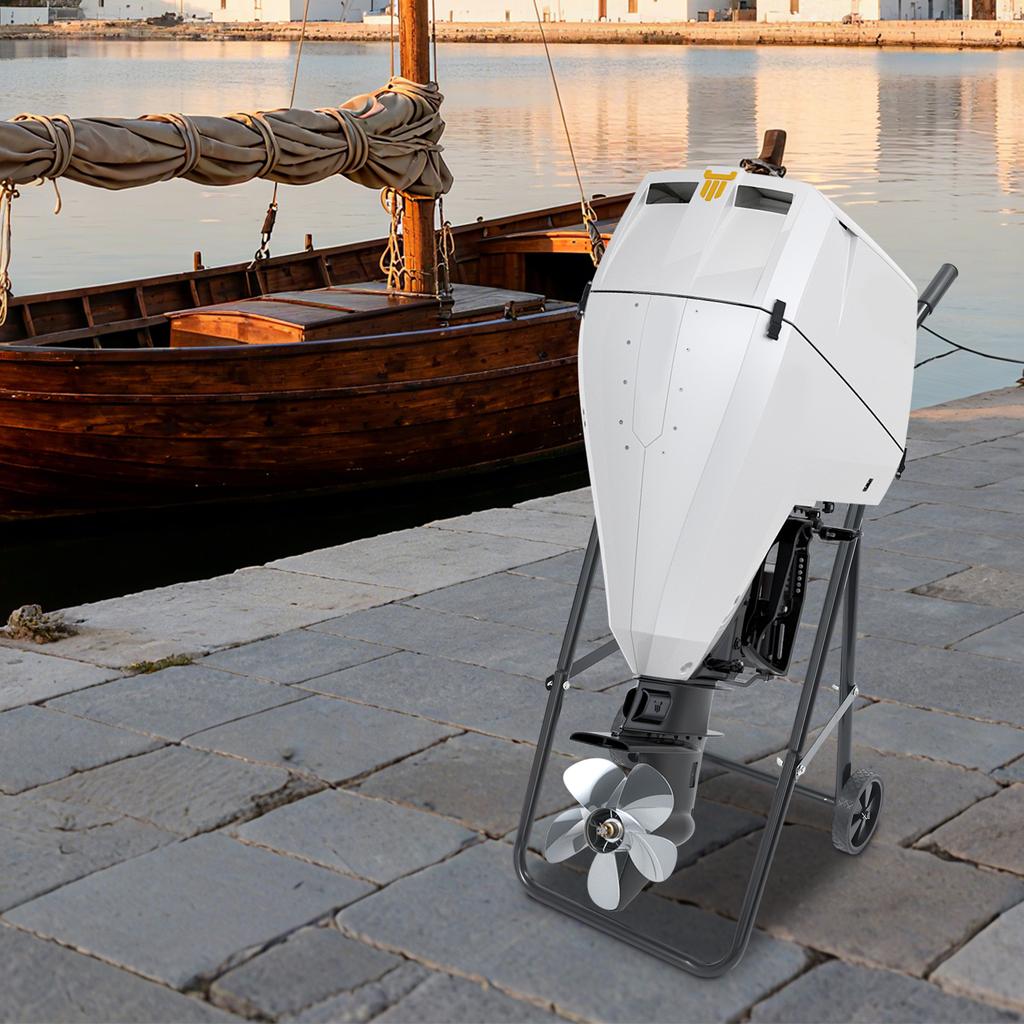 Outboard Boat Motor Cart, Engine Carrier, Multi Purposed Engine Stand, Foldable Boat Engine Dolly for Motors up to 30HP