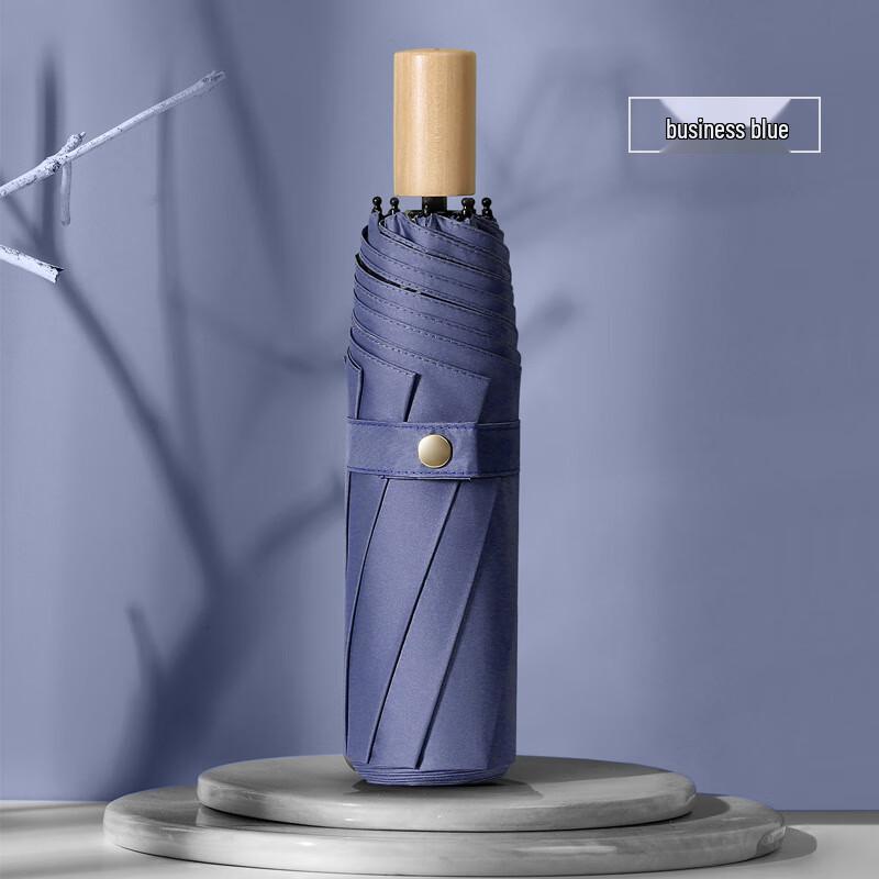 Xin Yuxuan Wooden Handle 8-Rib Folding Umbrella