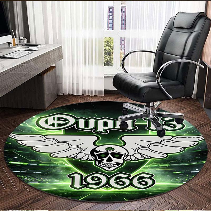 Gate 13 Logo Print Round Rug, Washable Floor Carpet, For Entryway Dorm Laundry Room Office Study, Home Decor Birthday Christmas Gift