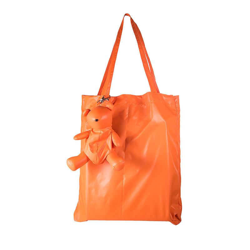 Foldable Nylon Shopping Bag with Little Bear Design