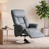 Recliner Armchair, Reclining Function, Leather Look, Footrest, Up To 120 Kg, 78 X 80 X 109 Cm, Grey