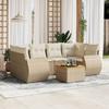 VidaXL Garden Lounge Set with Cushions 7 Pcs, Patio Sofas, Patio Furniture Set, Outdoor Furniture, Beige 3224903
