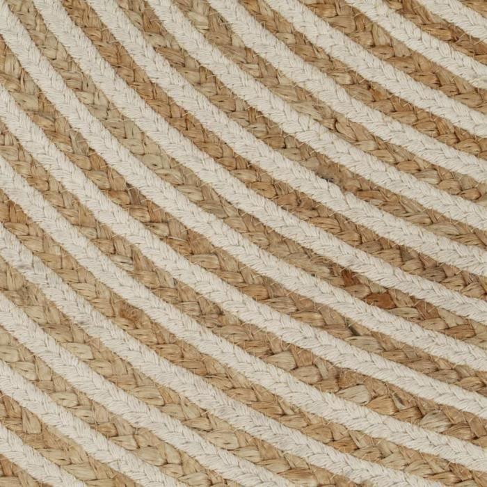 Tapis - vidaXL - Jute - Design de spirale - 120 cm - Fait à la main - Moderne