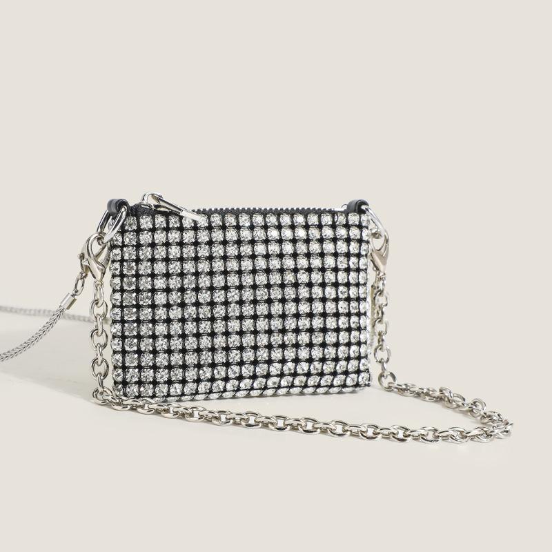 Stylish Rhindiamond-filled Bag Mini Shoulder Crossbody Bag Hand Handbag Women's Lipstick Bag