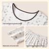 Fenteng Women's Round Neck Small Floral Lightweight Thermal Set