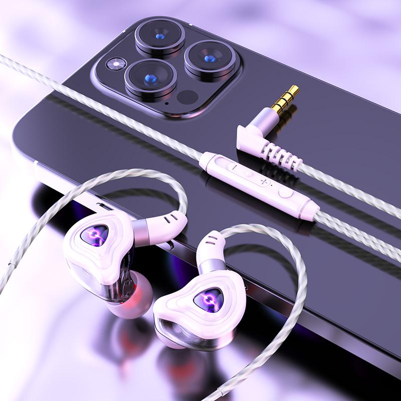 9D Surround Bass Type C&3.5mm Wired Earphones In Ear Earbuds Noise Reduction Headphones for Samsung Gaming Headsets with HD Mic