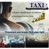 USB Rechargeable Battery Taxi Sign Light,Roof Taxi Sign with Magnetic Waterproof Taxi Cab Roof Top Illuminated Sign