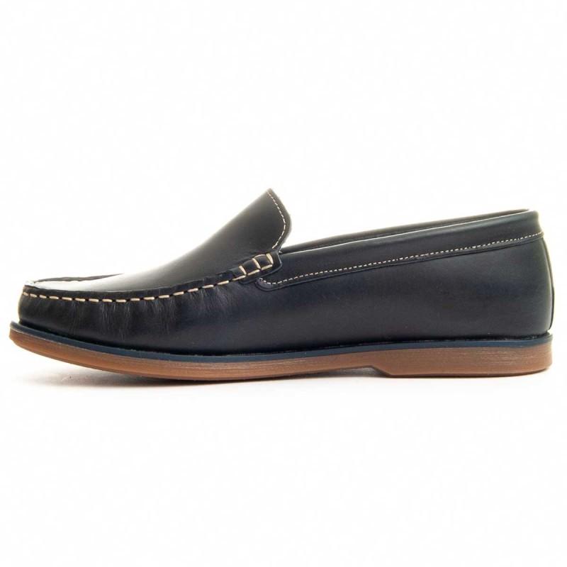 Mocasin Casual De Piel Para Hombre.  Purapiel  Mocca  89134