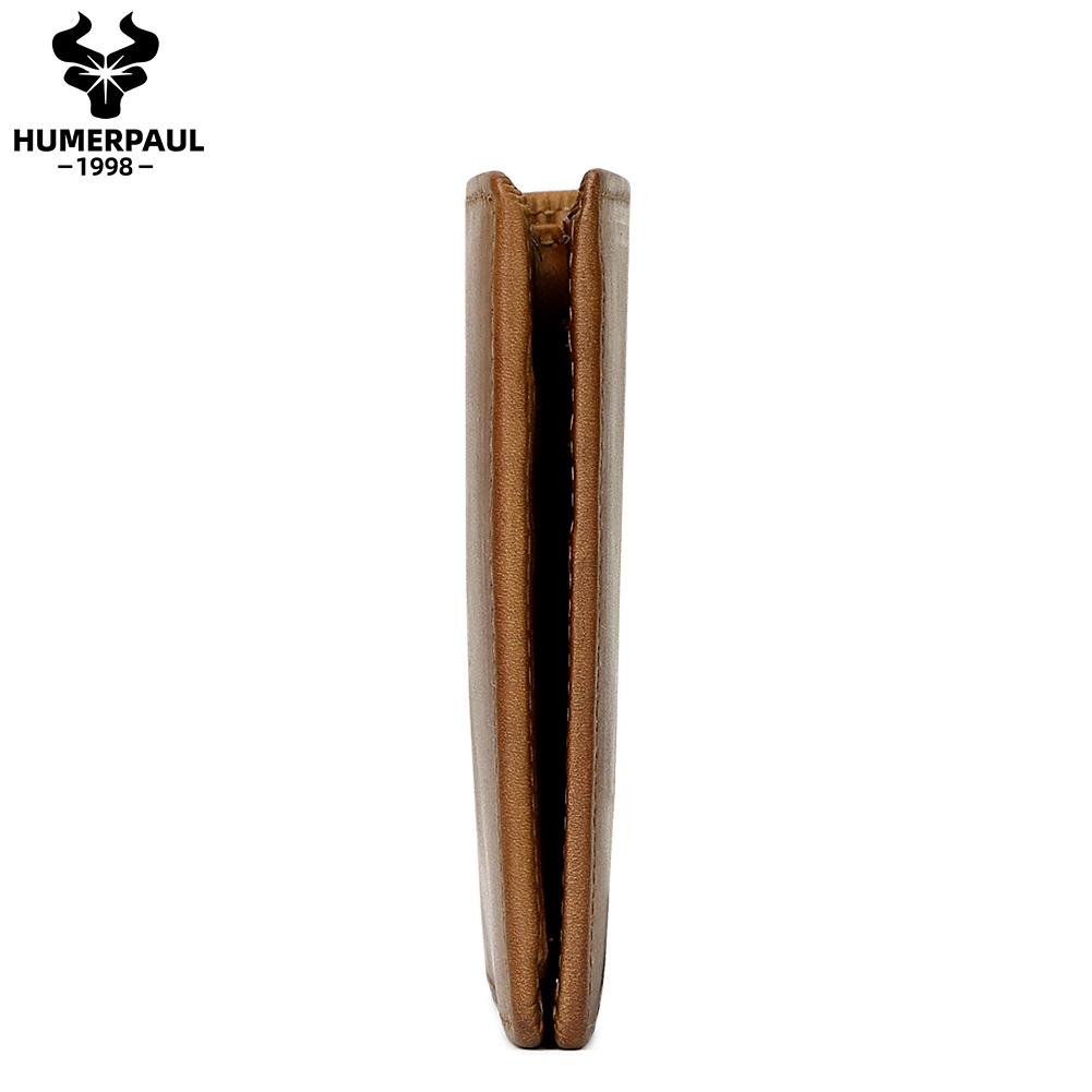 Humerpaul Men Leather Wallet Engraved with Blessings Gift Wallet for Grandson and Son