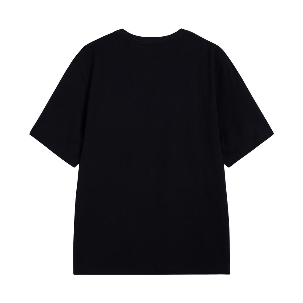 Li-Ning Fashionable Loose Comfortable Breathable Short Sleeve T-Shirt Men tops Black AHSW877-1