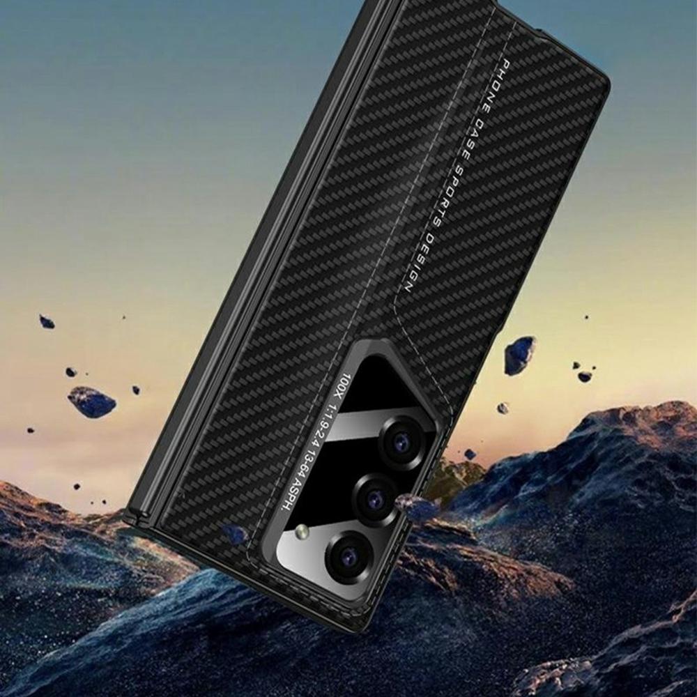 GKK For Samsung Galaxy Z Fold6 5G Case Hard PC+PU Ultra Slim Phone Cover with Screen Film