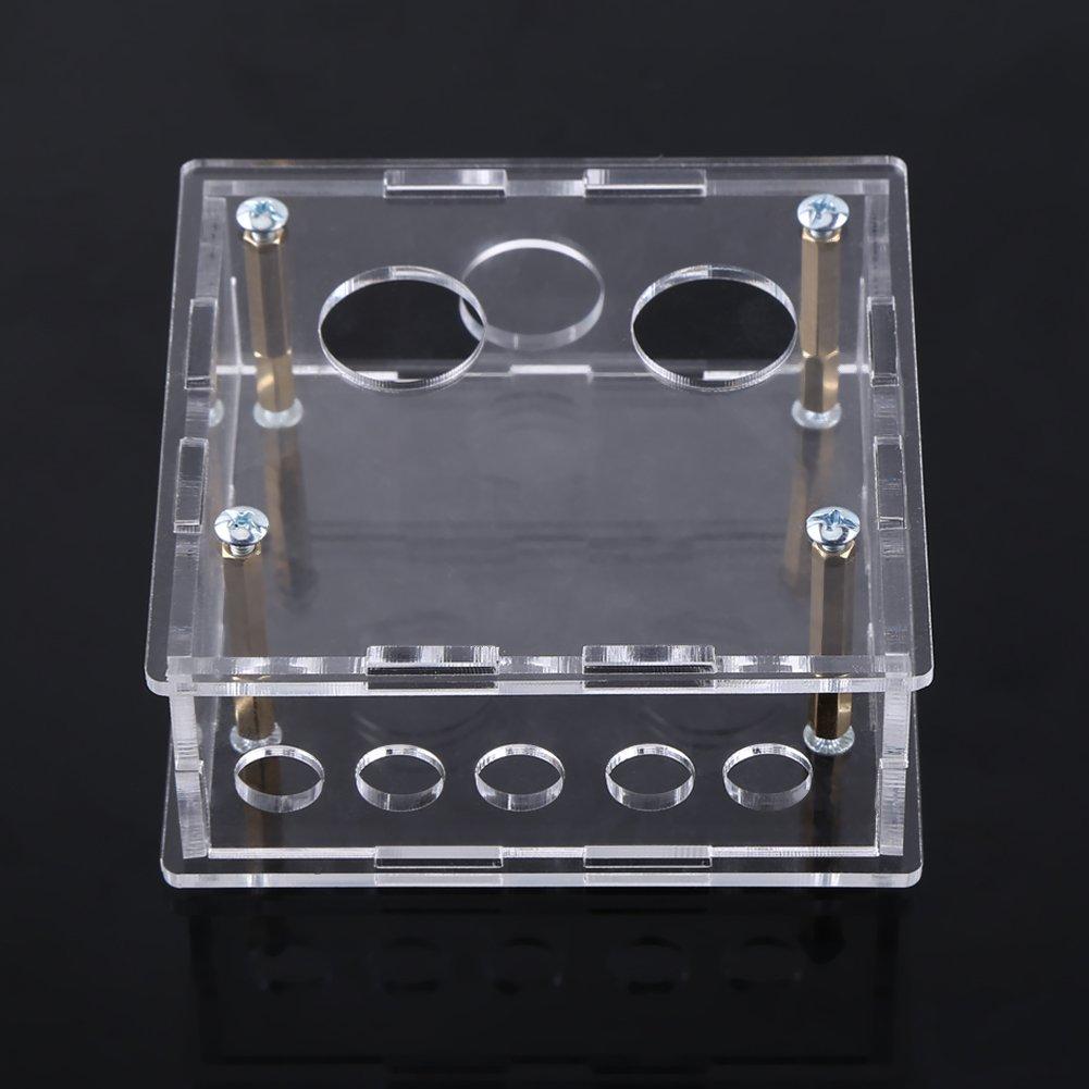 Oumefar 6J1 Acrylic Case Shell Electron Tube Valve Preamp Amplifier Board Housing Protective Tube Preamplifier Kit for 1 Channel Audio Component