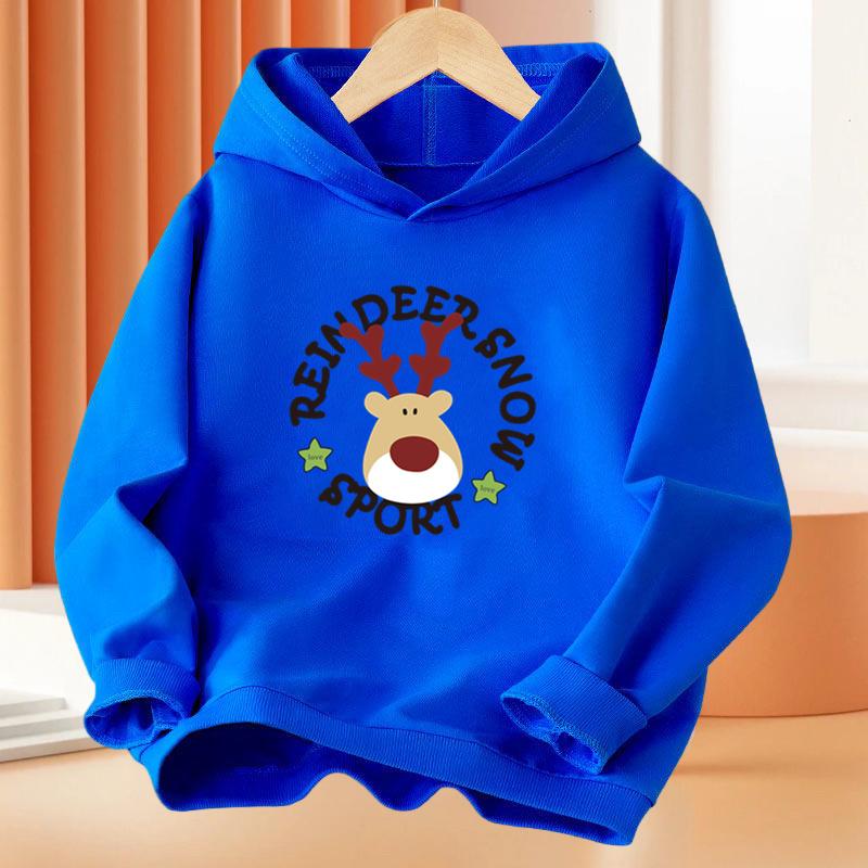 Christmas Cartoon Children's Hoodie for Autumn and Winter Warm Comfortable and Soft Children's Clothing