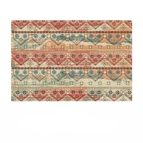 

Bohemian Pattern Decorative Carpet Tribal Style Moroccan Luxury Persian Art Multi-style Rug Geometric Loop-pile Rug 40x60cm
