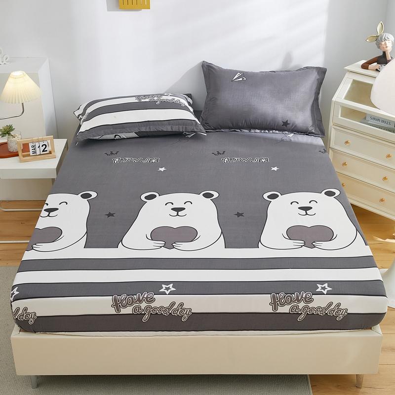 Waterproof Fitted Sheet Home Elastic Bedsheet Skin-friendly Bed Cover Sabanas Para Cama Floral Style Bed Linen(No Pillowcase)