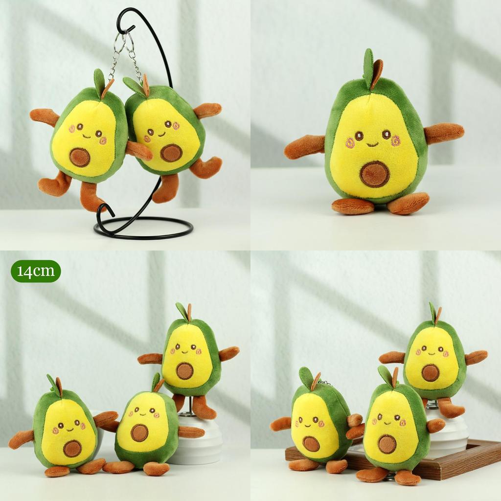 Adorable Four-inch Avocado Plush Toy Keychain Cute Backpack Charm Gift For Kids